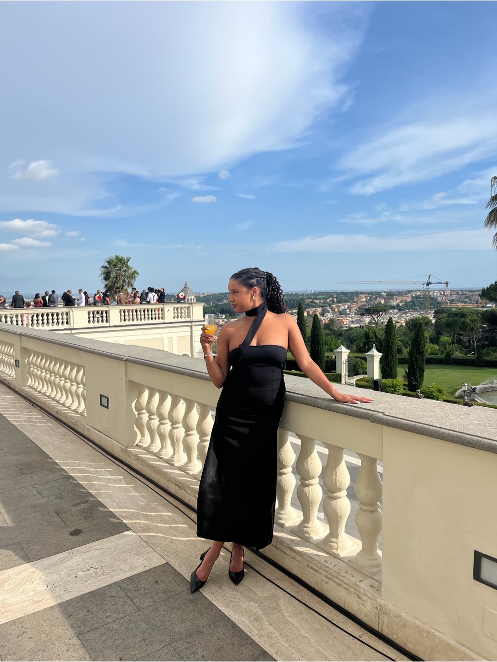Black One-Shoulder Midi Dress - Elegant Evening Wear